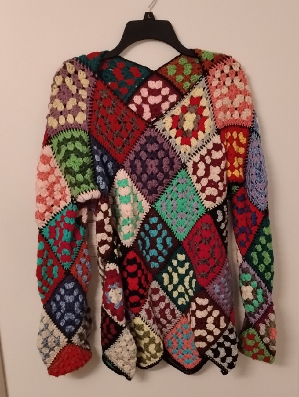 Multicolor Patchwork Crochet Sweater Tunic - Women - Picture 2 of 12